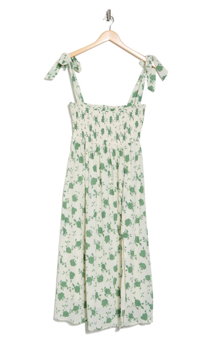 Lush Tie Strap Smocked Midi Dress, Main, color,