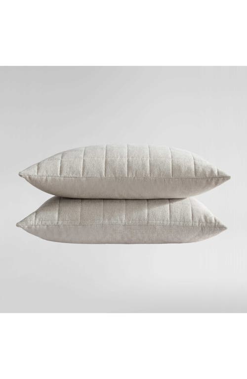 Calvin Klein Home Mélange Flannel Set Of 2 Pillow Shams In White