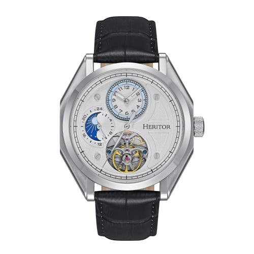 Heritor Automatic Antoni 24 Hour Mens Watch In Black