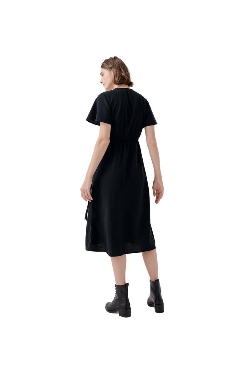 Pact Organic Cafe Crepe Wrap Dress, Alternate, color,