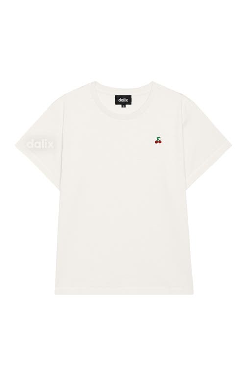 Dalix Womens Lil Cherry Lightweight High Waisted Tee In White
