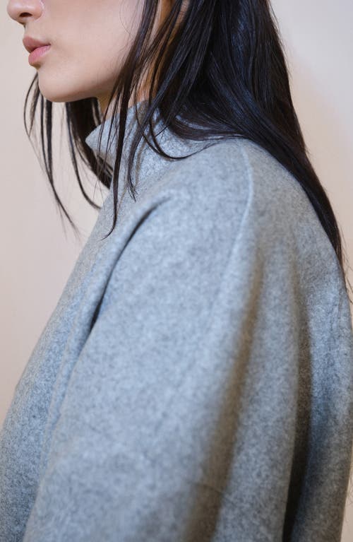 Shop Mango Mock Neck Sweatshirt In Grey