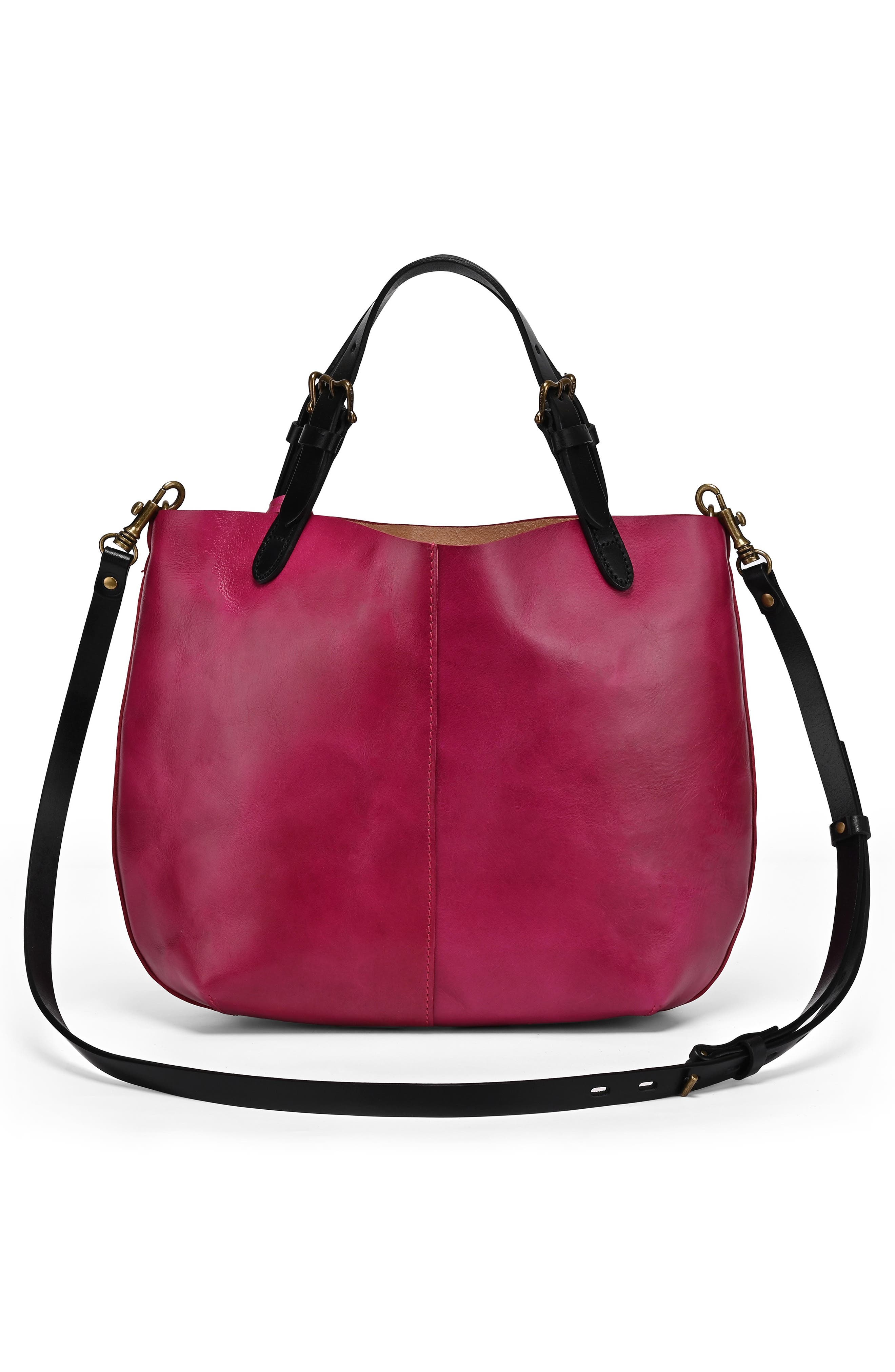 Dip Dye Leather Mini Tote, Alternate, color, ORCHID