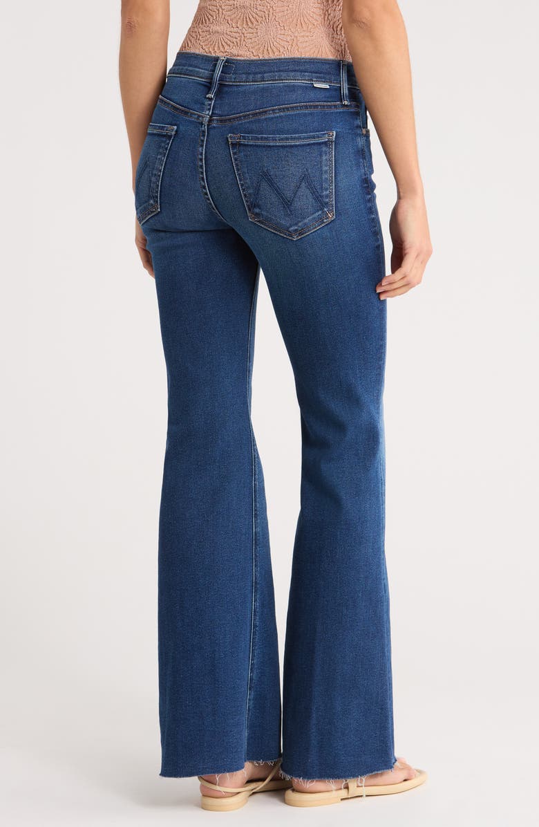 MOTHER The Lil Doozy Fray Hem Flare Jeans, Alternate, color, Scorchin Hot