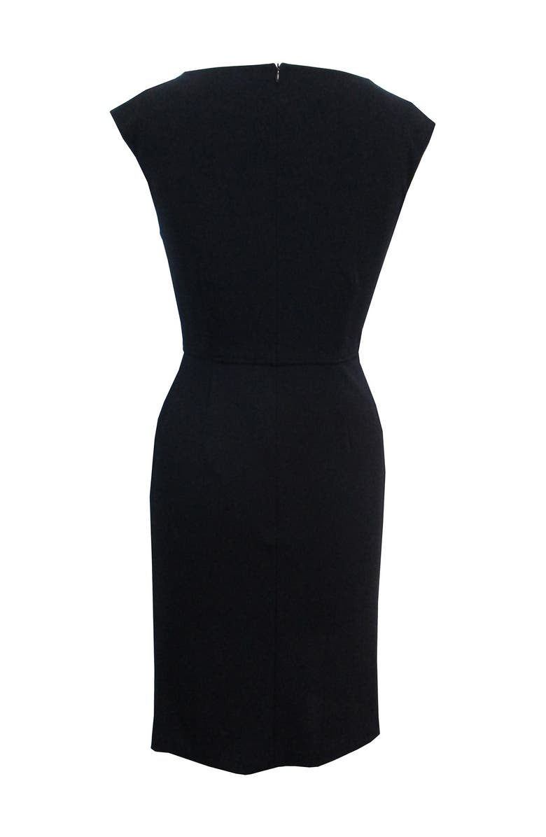 SANDRA DARREN Cap Sleeve Crepe Colorblock Dress, Alternate, color, 