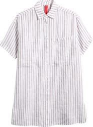 LEFT ON FRIDAY Getaway Stripe Linen Minidress Cover-Up
