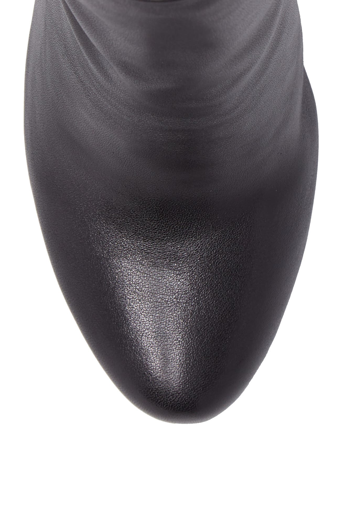 Star Bootie, Alternate, color, BLACK LEATHER