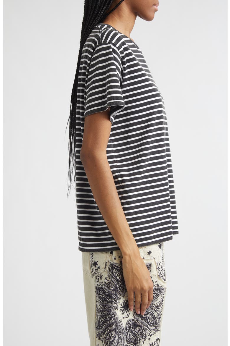 Stripe T-Shirt, Alternate, color, BLACK WITH WHITE STRIPE