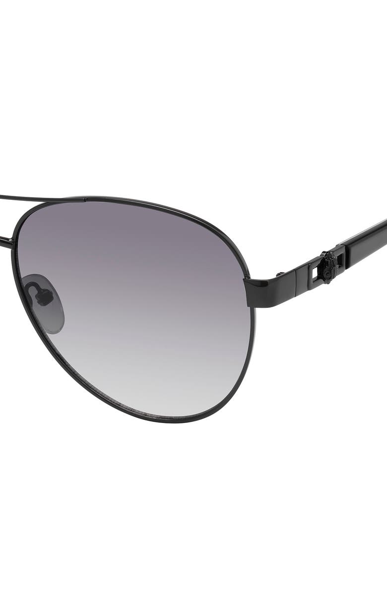 Kurt Geiger London 57mm Gradient Navigator Sunglasses, Alternate, color, Black/ Smoke Gradient