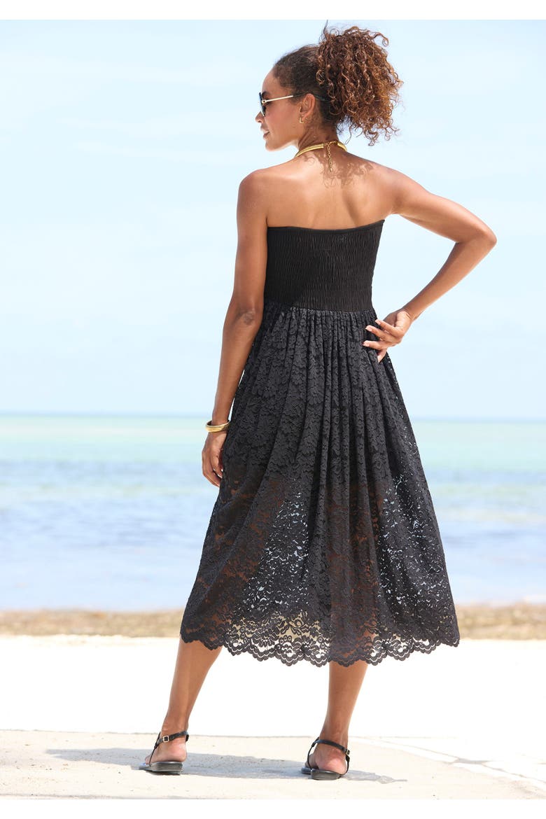 Convertible Lace Dress, Alternate, color, Black
