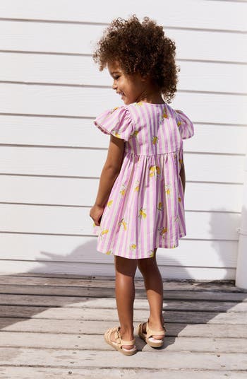 Kids' Stripe Cotton Button Front Dress