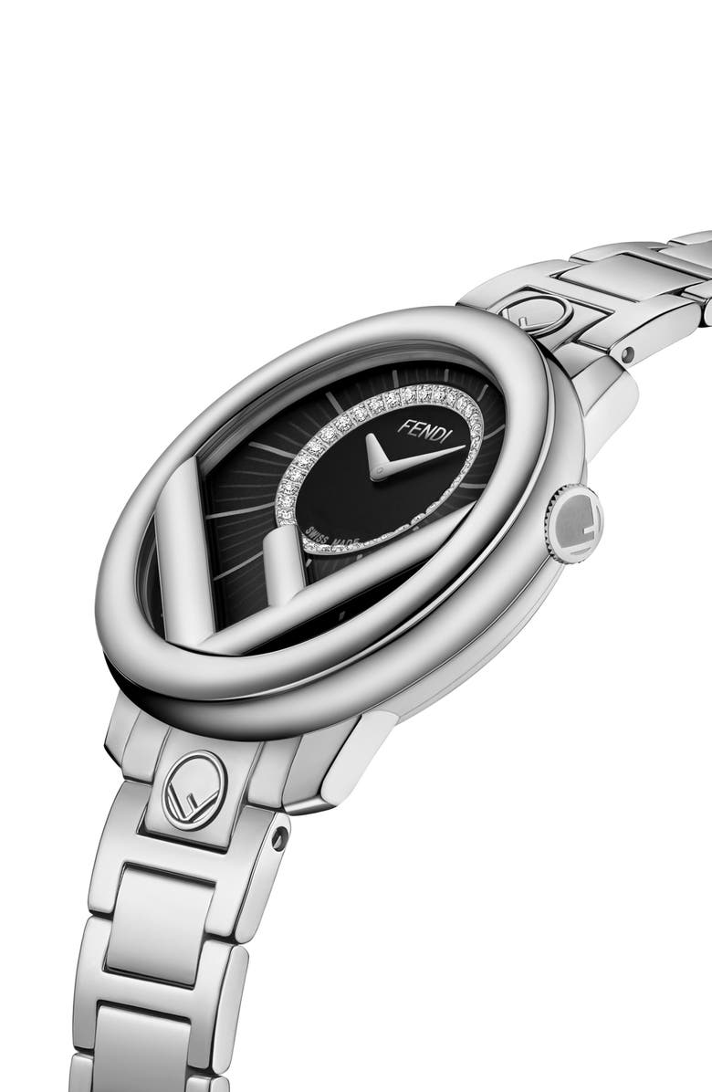 Fendi Run Away Diamond Bracelet Watch, 28mm, Alternate, color, 