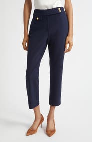 Veronica Beard Renzo Crop Cotton Blend Trousers