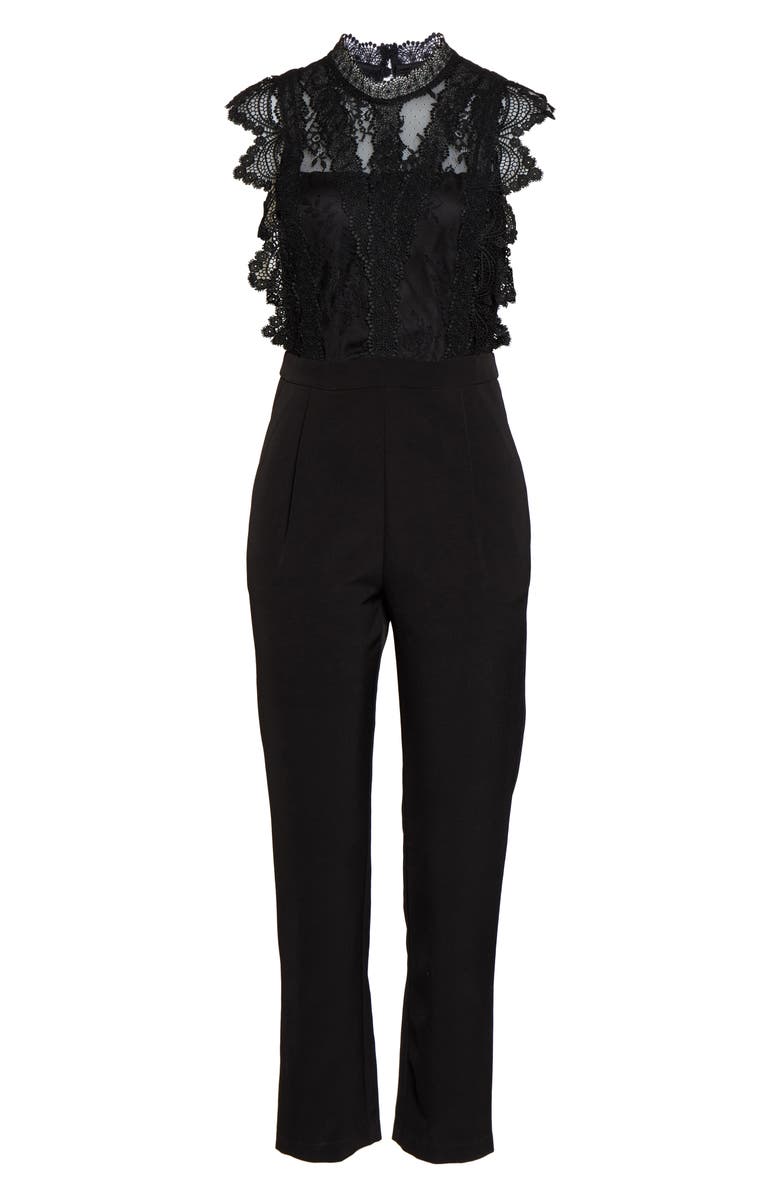 Adelyn Rae Madeline Lace Jumpsuit, Alternate, color,