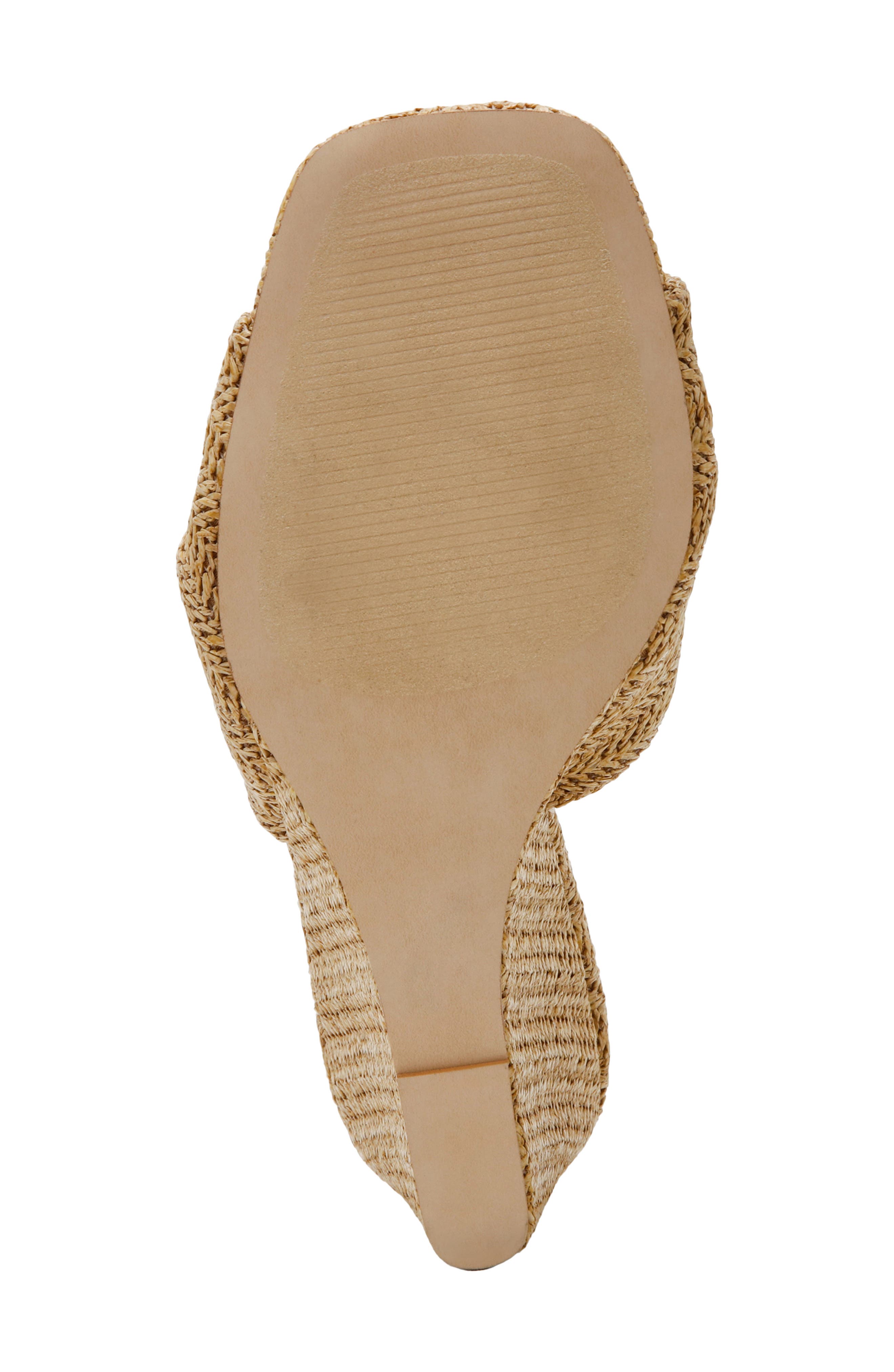 Steve Madden Laelia Wedge Slide Sandal, Alternate, color, Natural Raffia
