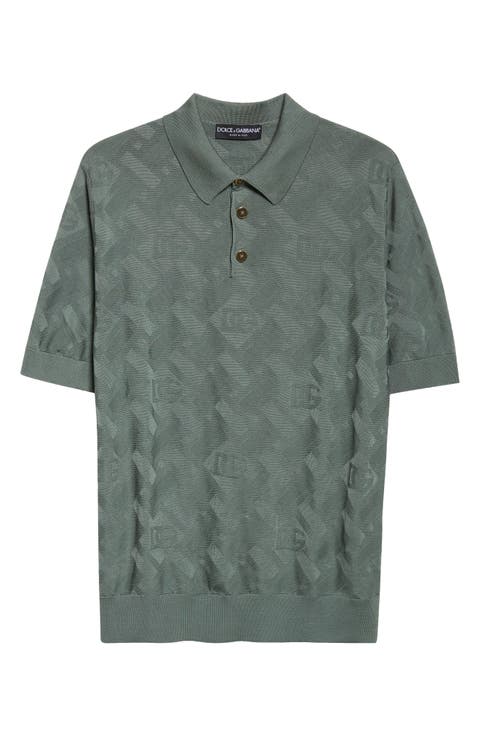 Jacquard Silk Polo