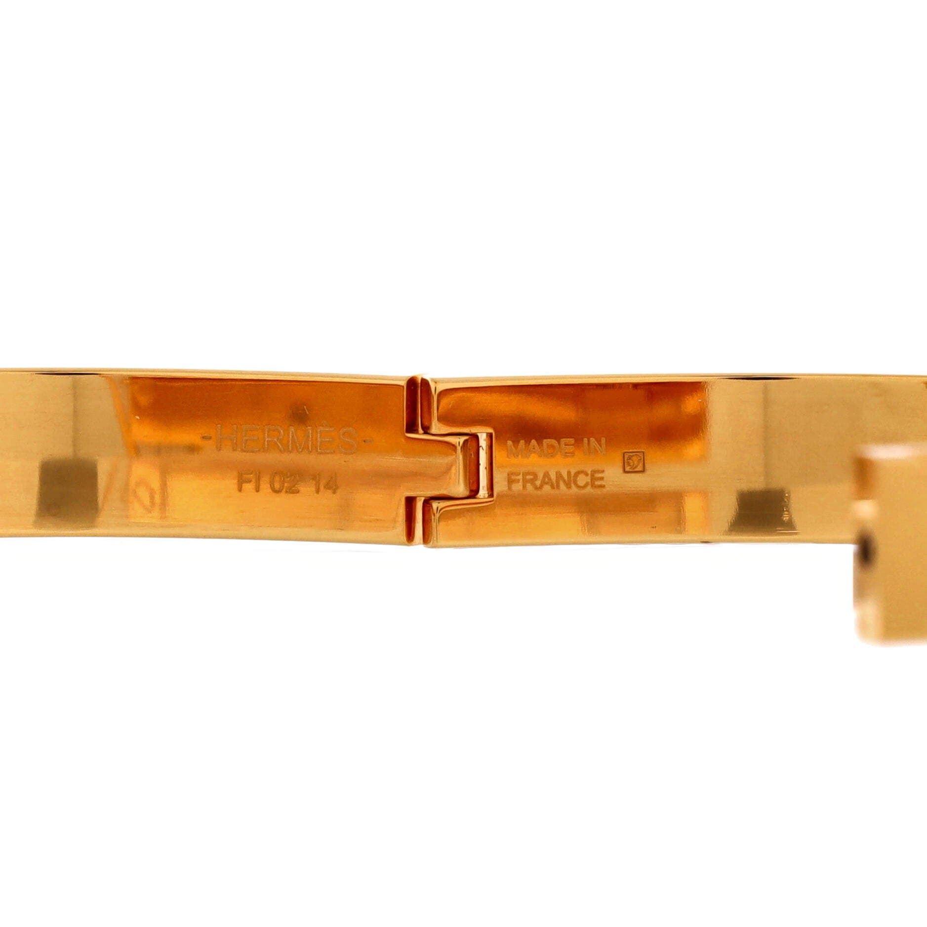 Pre-Owned Hermes Mini Clic Chaine d'Ancre Bracelet Metal and Enamel, Alternate, color, Blue