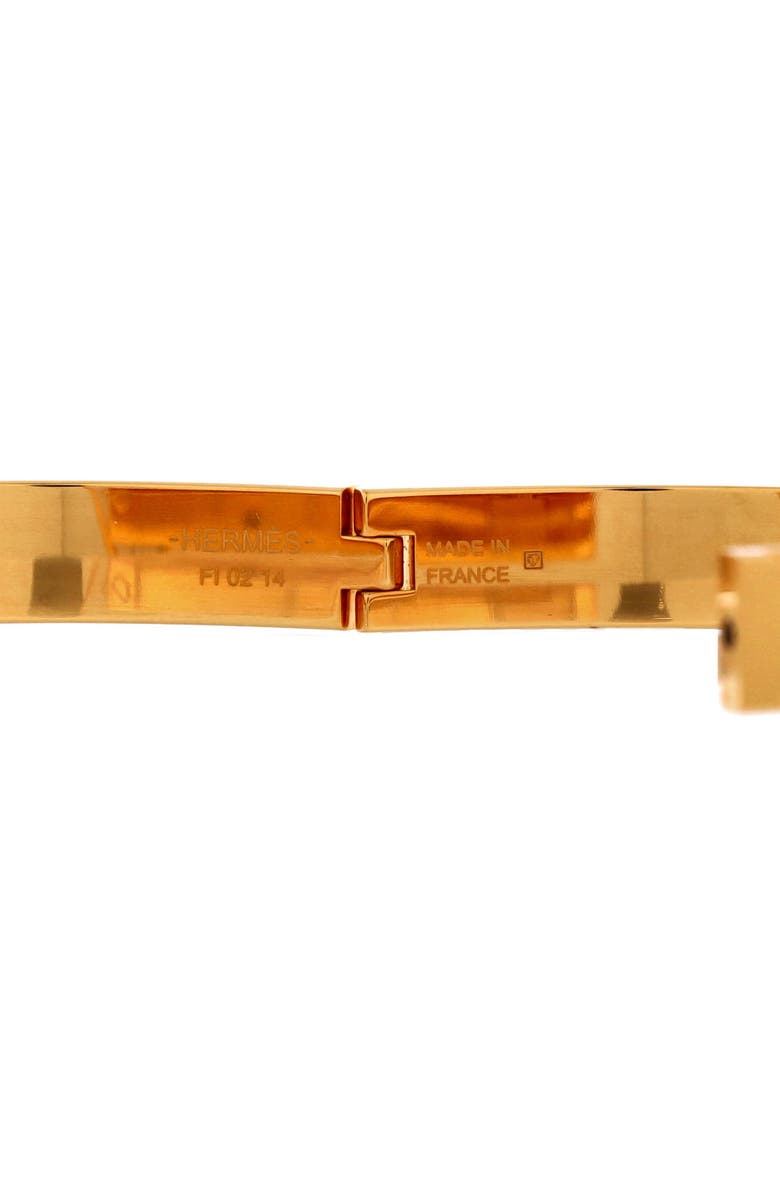 Pre-Owned Hermes Mini Clic Chaine d'Ancre Bracelet Metal and Enamel, Alternate, color, Blue