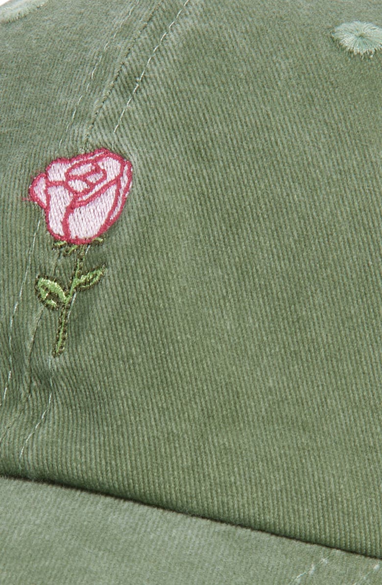 BP. Embroidered Baseball Cap, Alternate, color, Green Floral Graphic