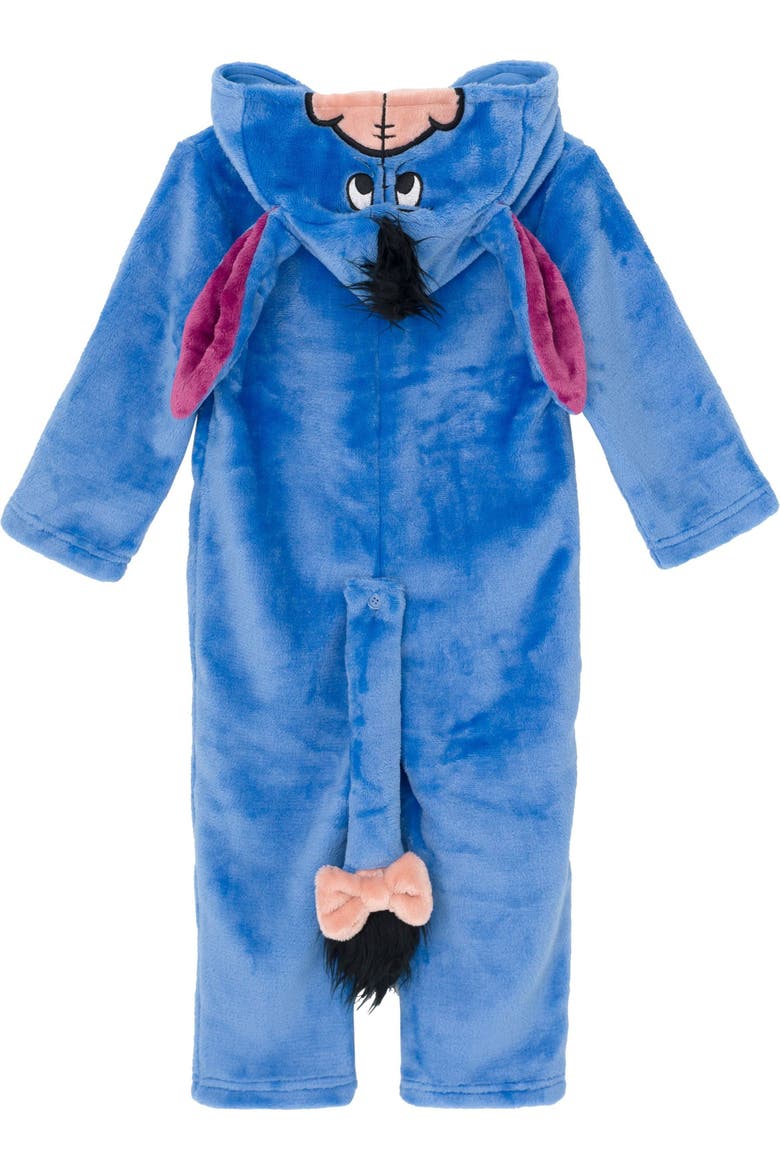 Winnie the Pooh Fleece Hooded Coverall, Alternate, color, Eeyore Blue Grey