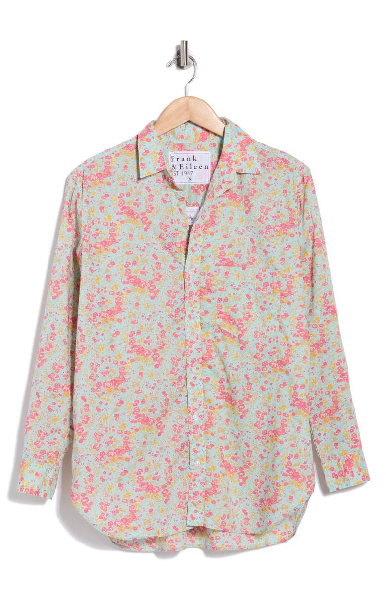 Frank & Eileen Relaxed Fit Button-Up Shirt, Alternate, color, Pink Seafoam Floral