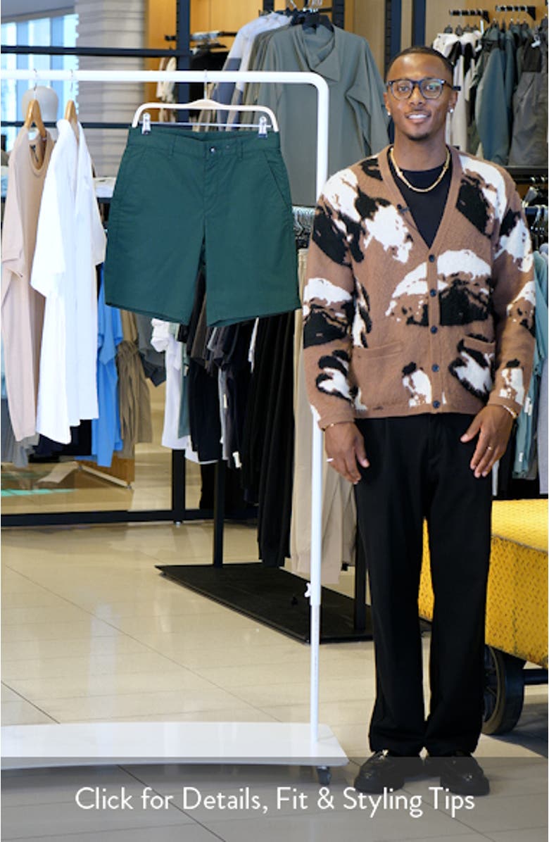 Perry Paperweight Cotton Blend Chino Shorts, sales video thumbnail