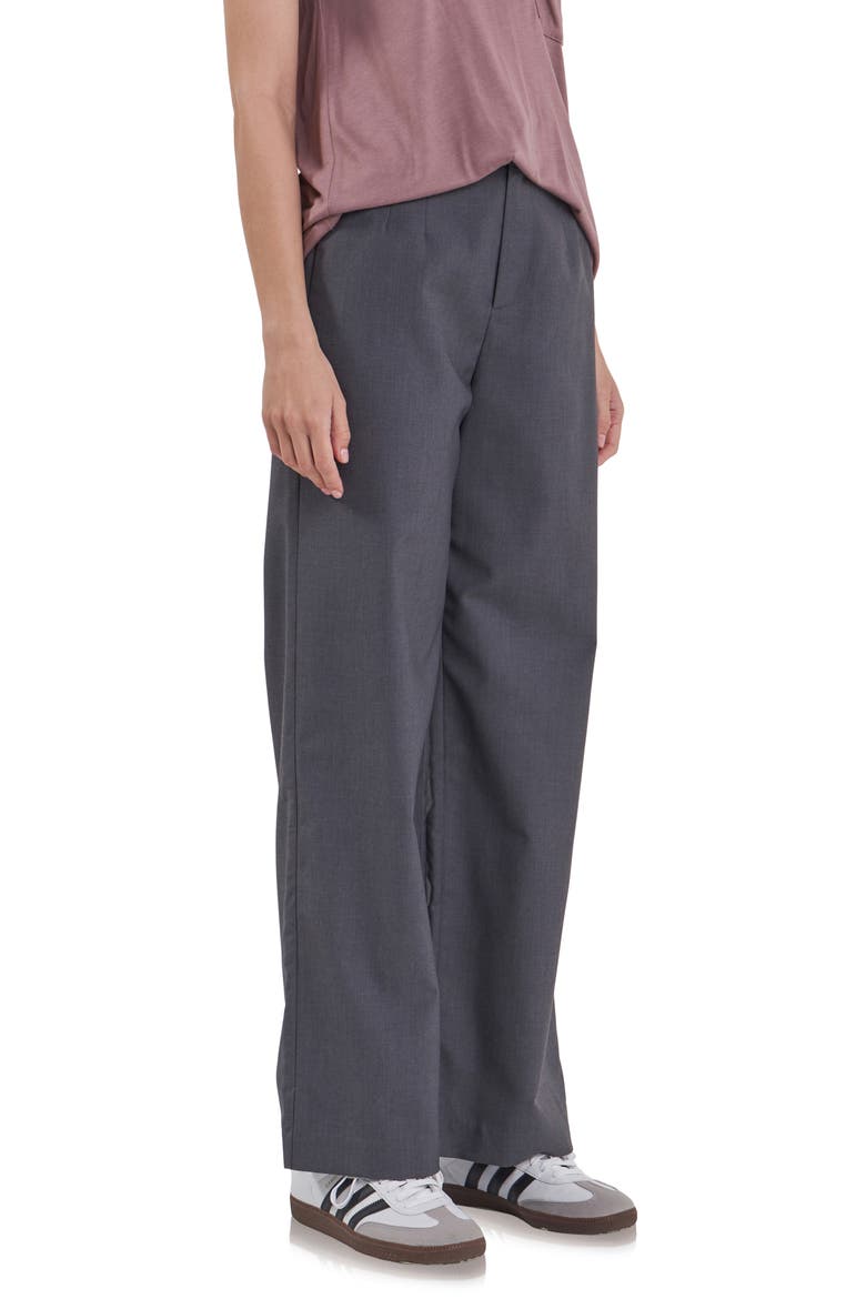 Relaxed High Waist Wide Leg Pants, Alternate, color, HEATHER GREY