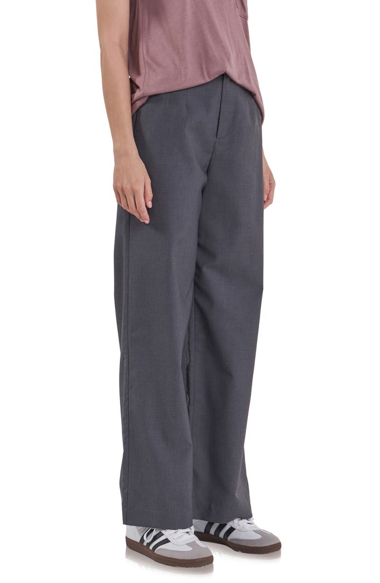 Grey Lab Relaxed High Waist Wide Leg Pants, Alternate, color, Heather Grey