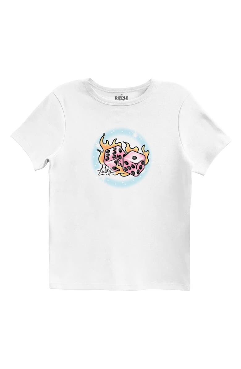 Ripple Junction RJ Lucky Dice Airbrush Jr Graphic T-Shirt, Alternate, color, White