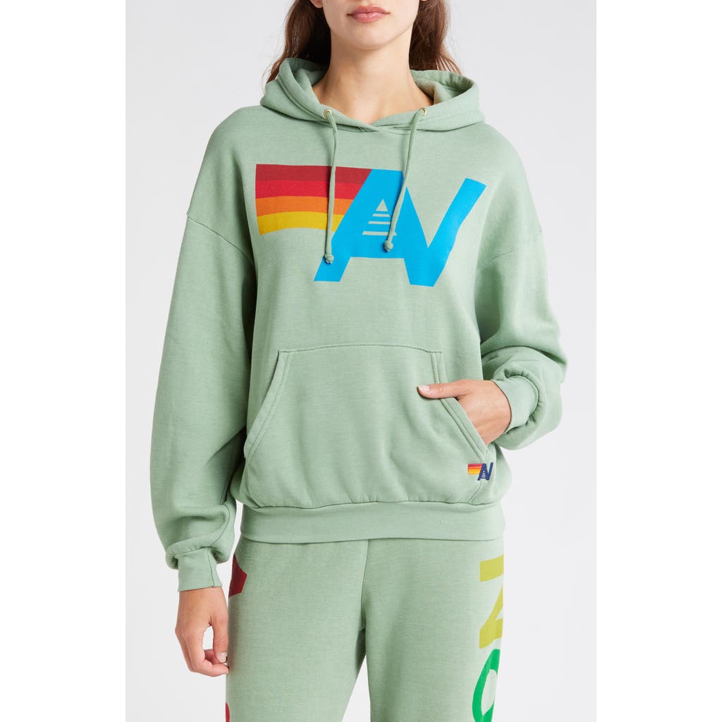 Aviator Nation Logo Hoodie In Green