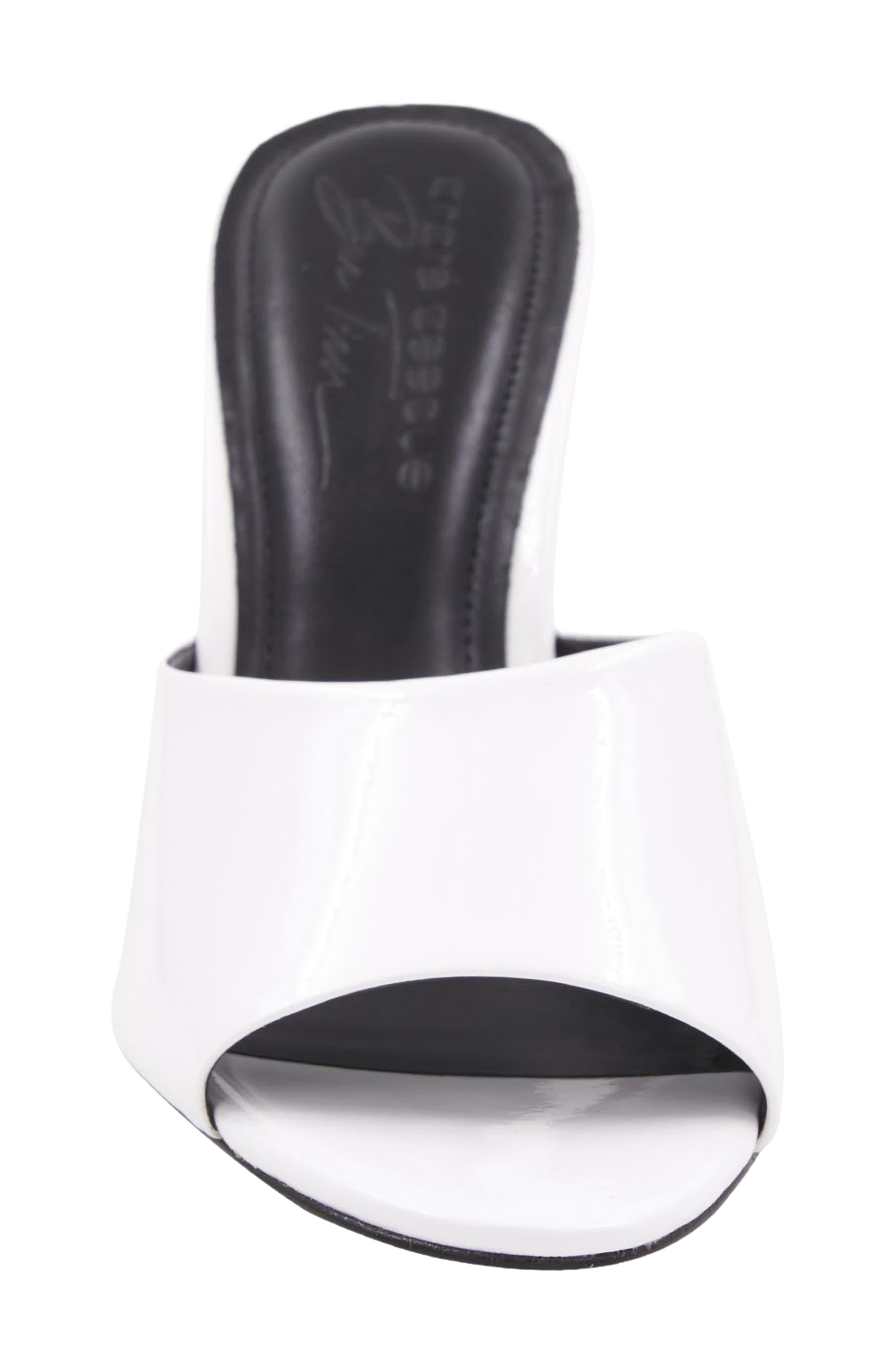 x Bre Tiesi Eve Slide Sandal, Alternate, color, WHITE PATENT