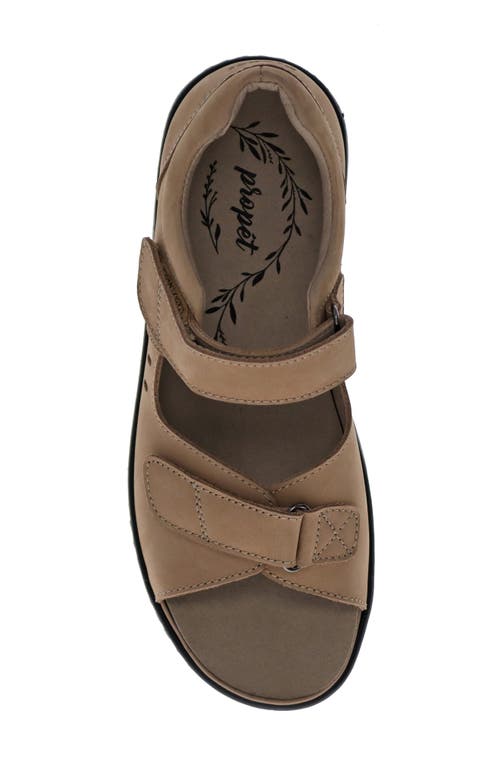 Propét Gemma Sandal In Dusty Taupe Nubuck