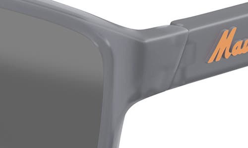 Maui Jim 58mm Polarizedplus2® Rectangular Sunglasses In Matte Transparent Grey/grey