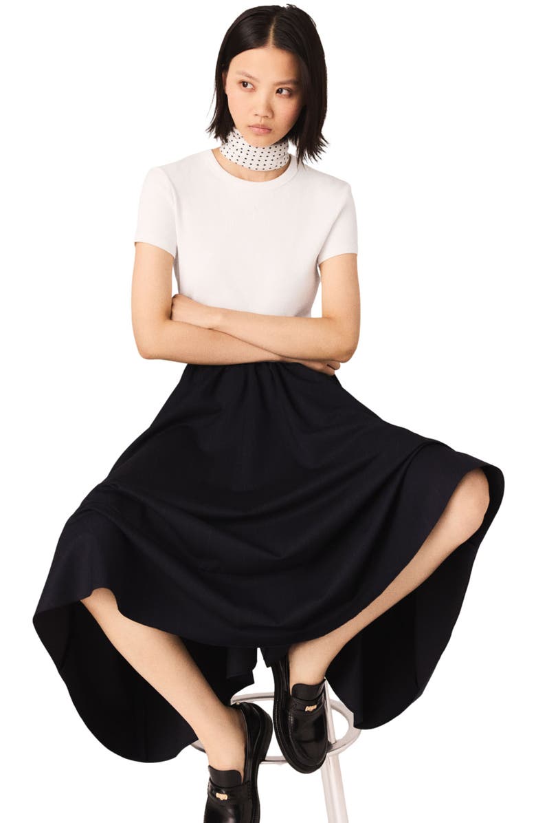 maje Cotton T-shirt, Alternate, color, White