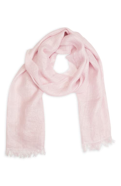 AKRIS AKRIS SOLID LAMINATED GAUZE FRINGE SCARF 