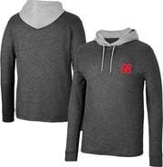 COLOSSEUM Men's Colosseum Black Nebraska Huskers Ballot Waffle-Knit Thermal Long Sleeve Hoodie T-Shirt