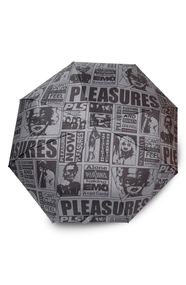 PLEASURES Newsprint Umbrella, Main, color,