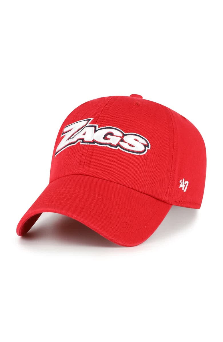 '47 Men's '47 Red Gonzaga Bulldogs Clean Up Adjustable Hat, Main, color, Red