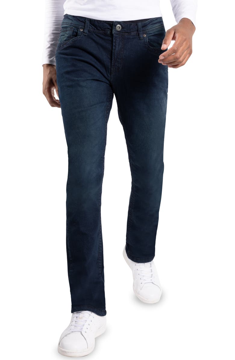 XRAY Saddle Stitch Modern Fit Denim Jeans, Alternate, color, Blue Black