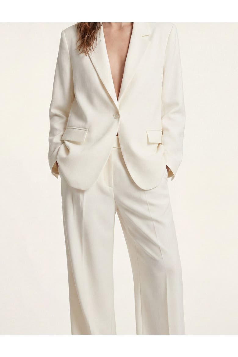 Wide Leg Soft Fabric Trousers, Alternate, color, OFF WHITE