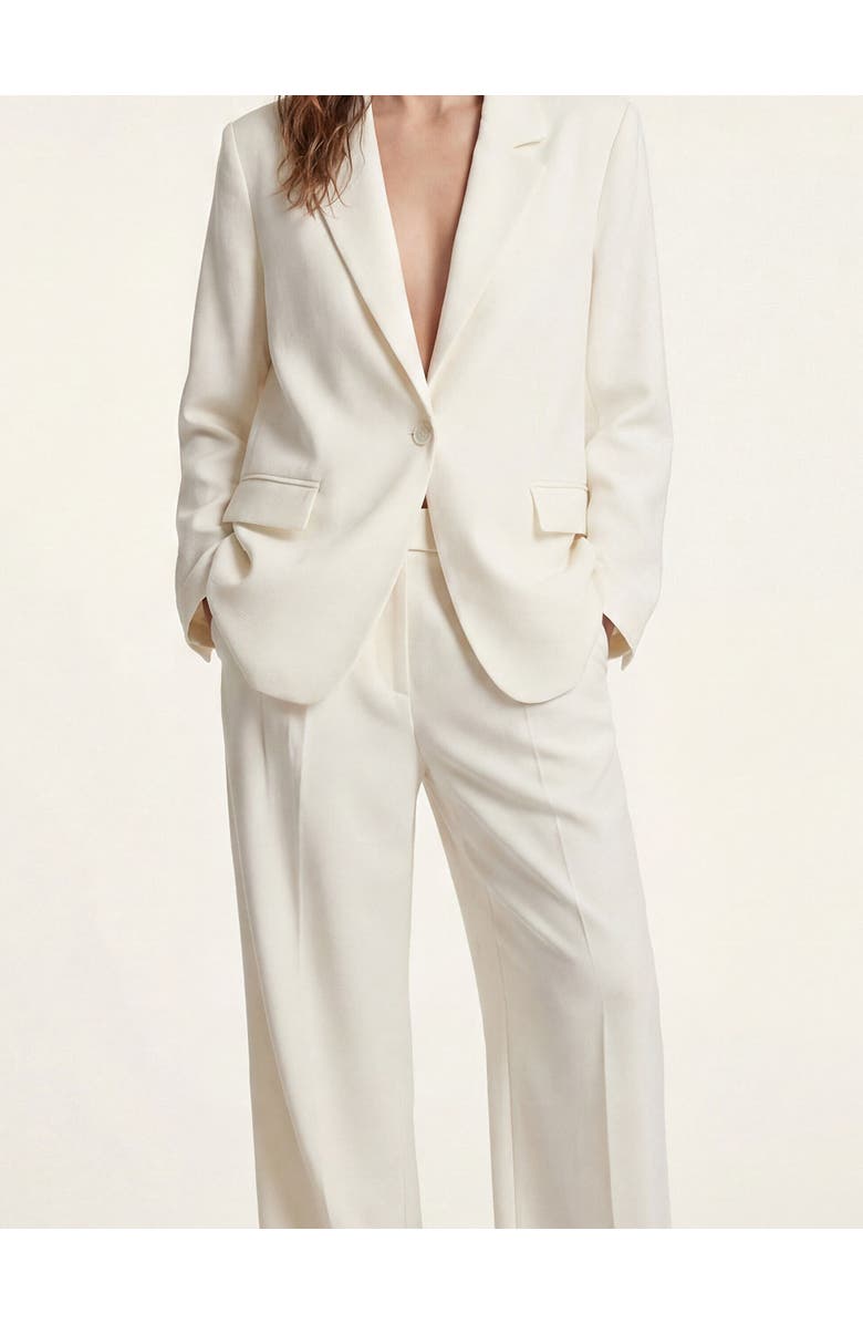 Koton Wide Leg Soft Fabric Trousers, Alternate, color, Off White