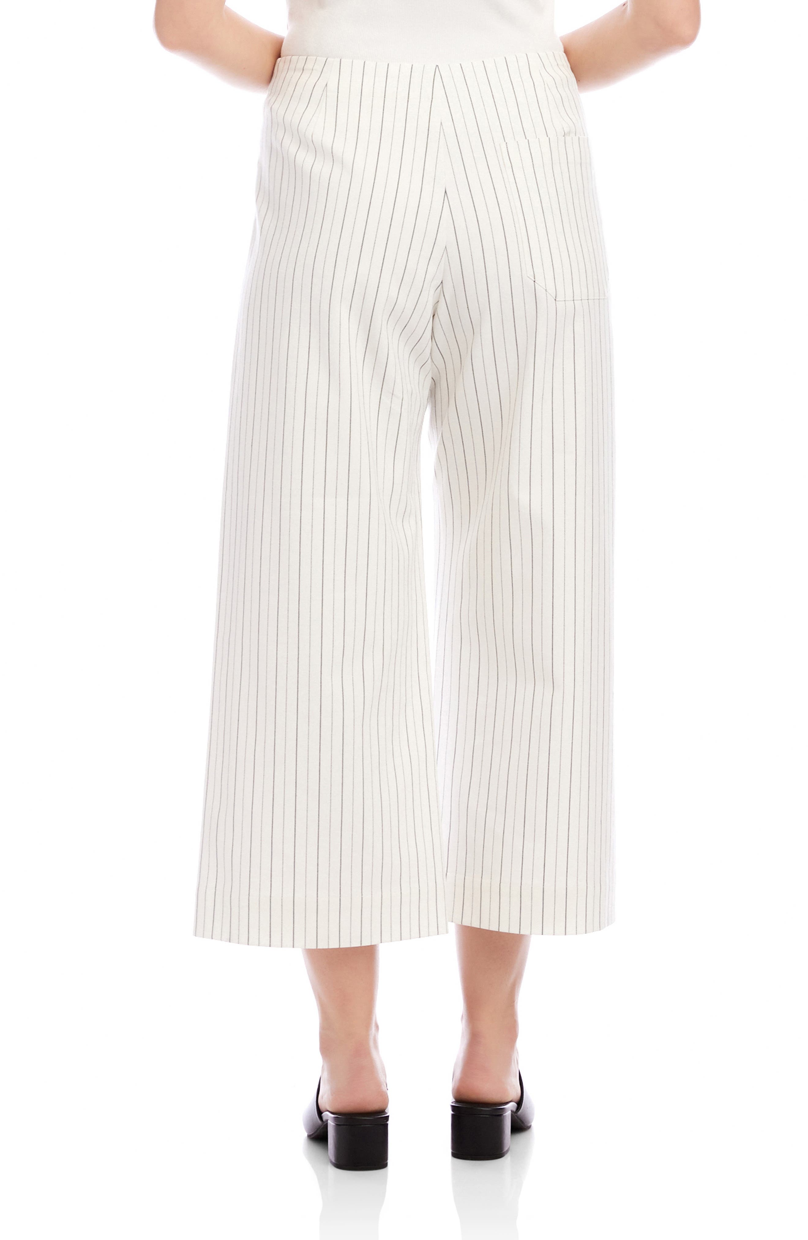 Stripe Wide Leg Crop Pants - image 4