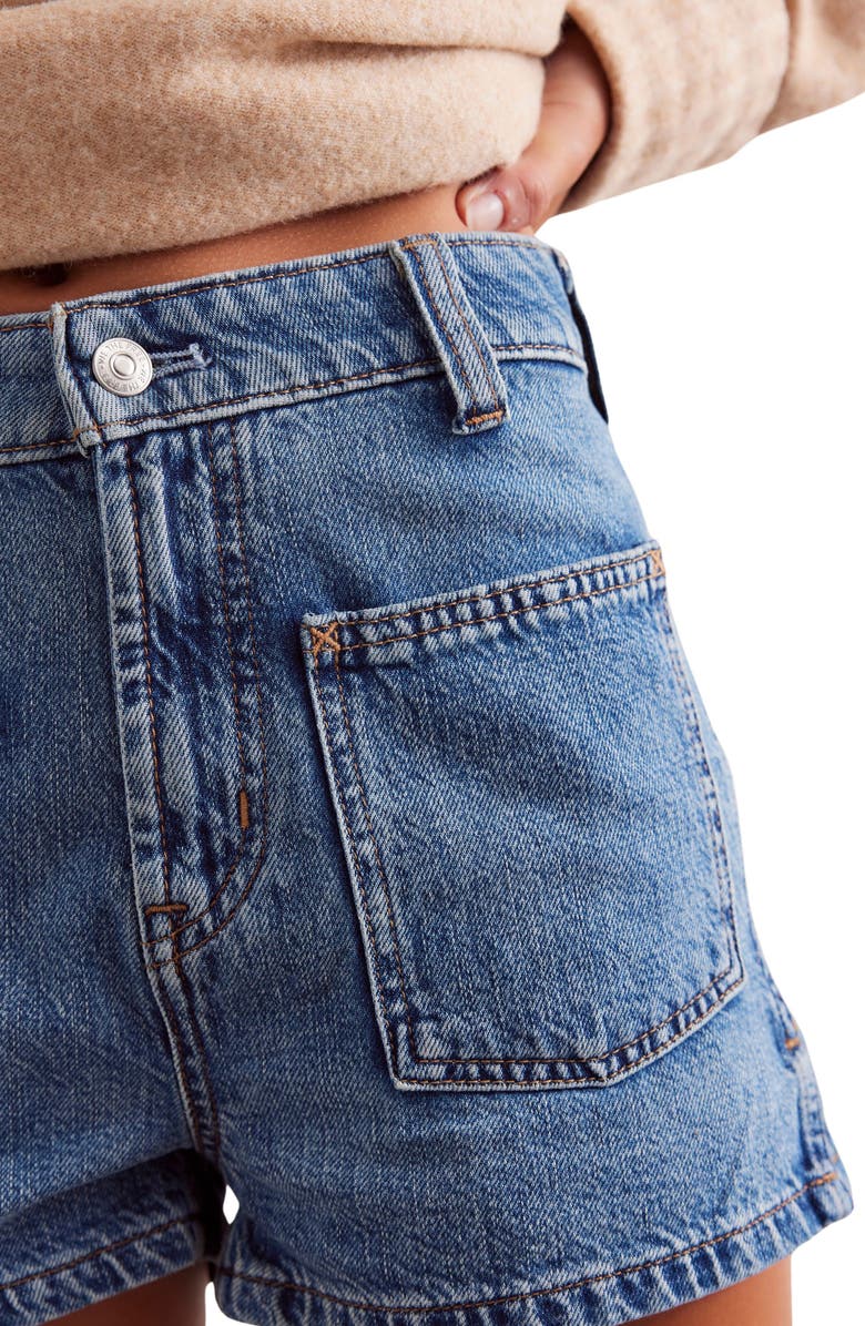 Free People Bettie Sailor Patch Pocket Denim Shorts, Alternate, color, 