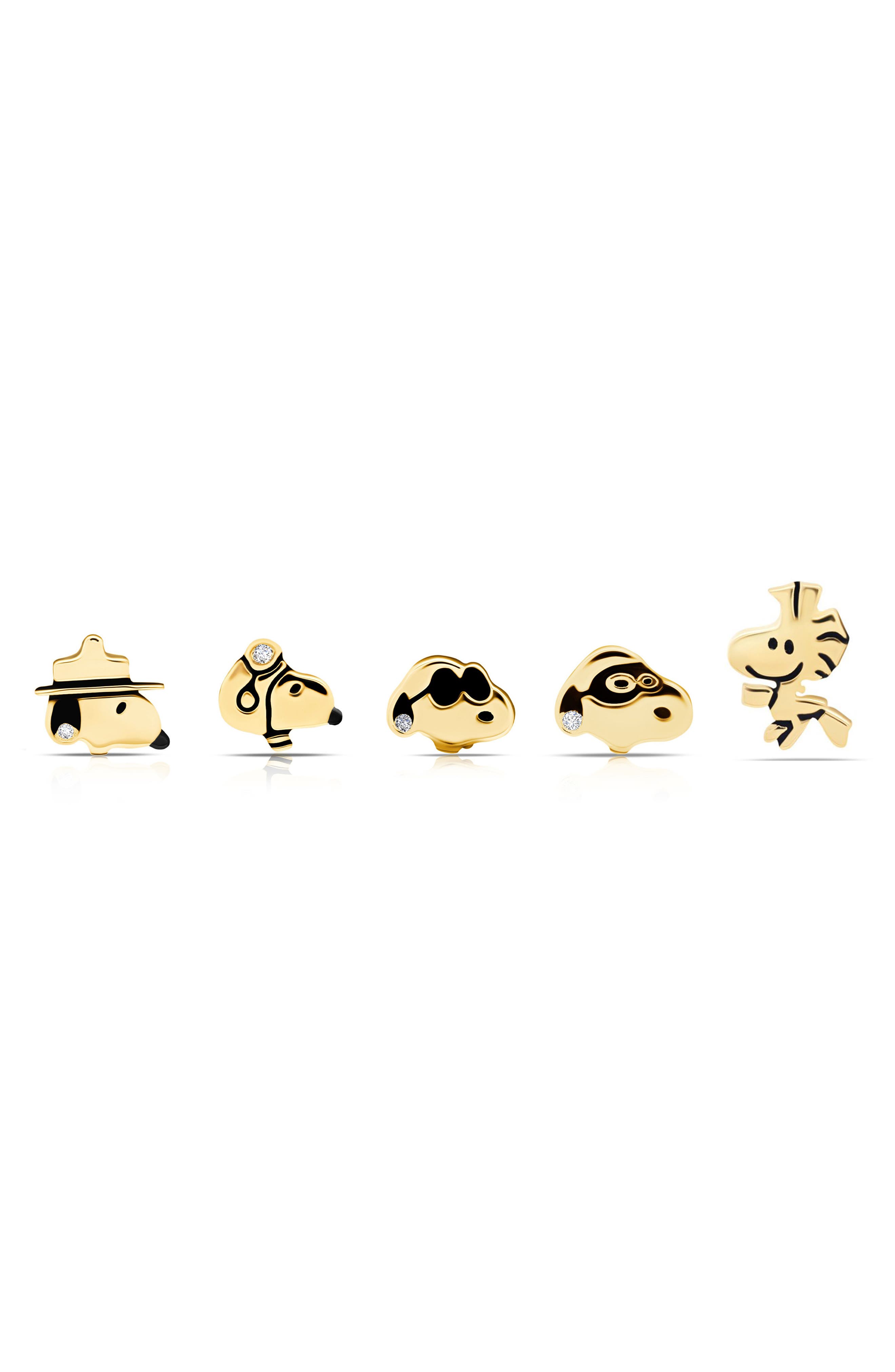selected 18KT YELLOW GOLD / CLEAR STONE