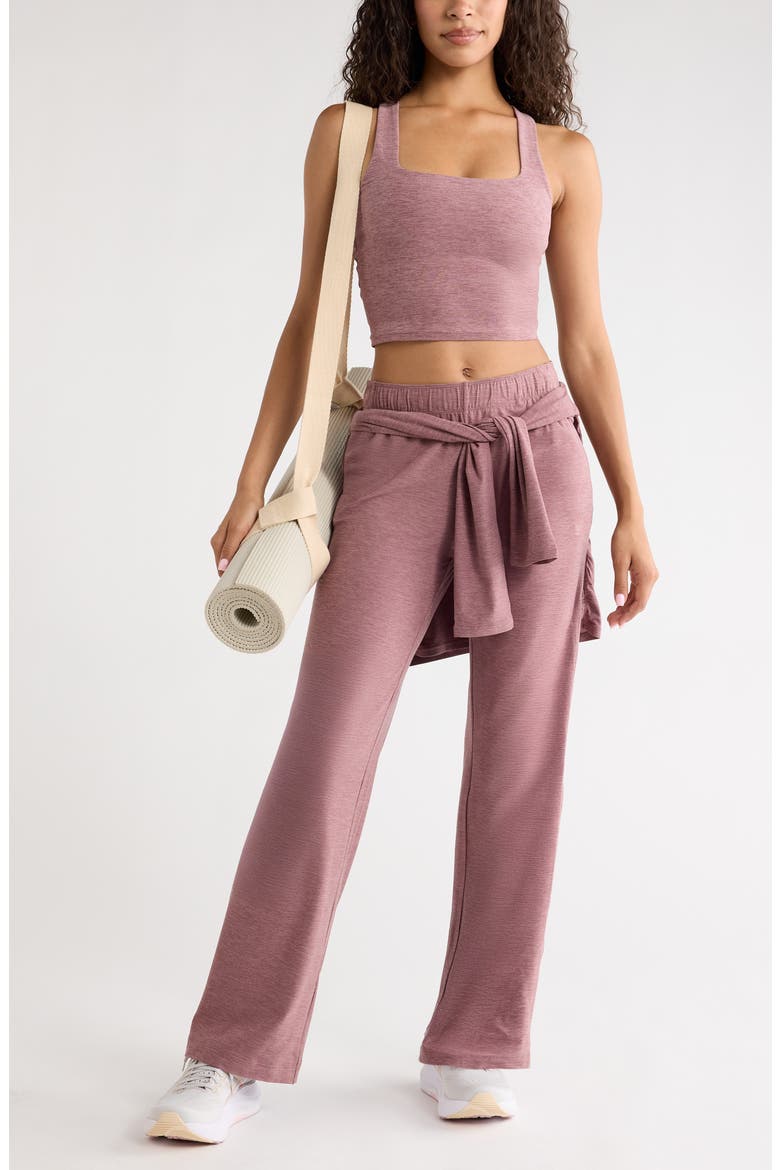 Restore Soft Straight Leg Pull-On Pants, Alternate, color, PURPLE SHAKE MELANGE