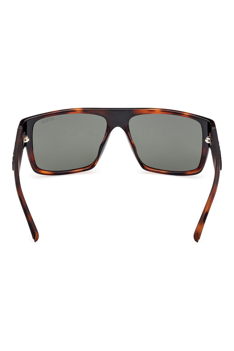 Rectangular Sunglasses, Alternate, color, DARK HAVANA / GREEN