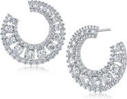 CZ by Kenneth Jay Lane Luxe Round Cubic Zirconia Hoop Earrings