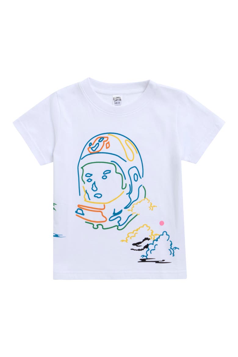 Kids' Clouds Cotton Graphic T-Shirt, Main, color, WHITE