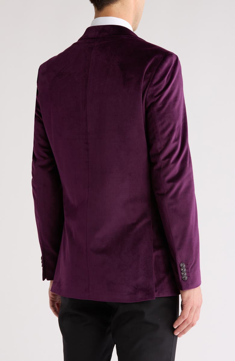 Original Penguin Two-Button Velvet Dinner Jacket, Alternate, color, Purple