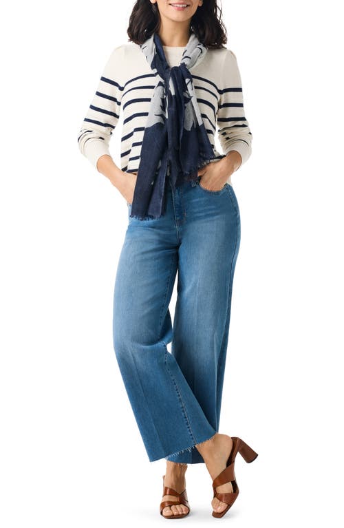 Nic + Zoe Nic+zoe Stripe Crewneck Sweater In Multi